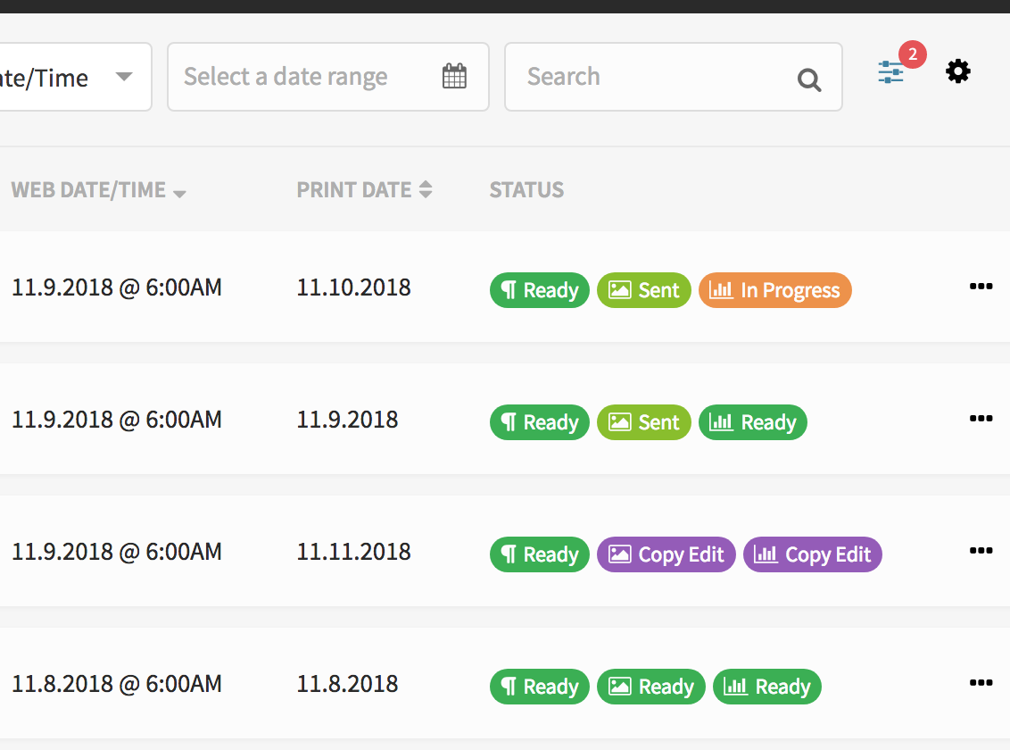 a screenshot of plans in the planning tool
